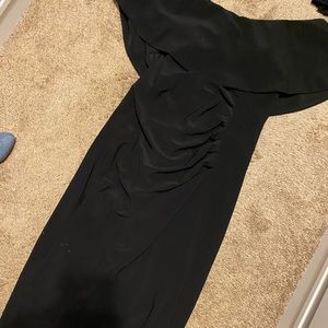 Off the shoulder black dress
